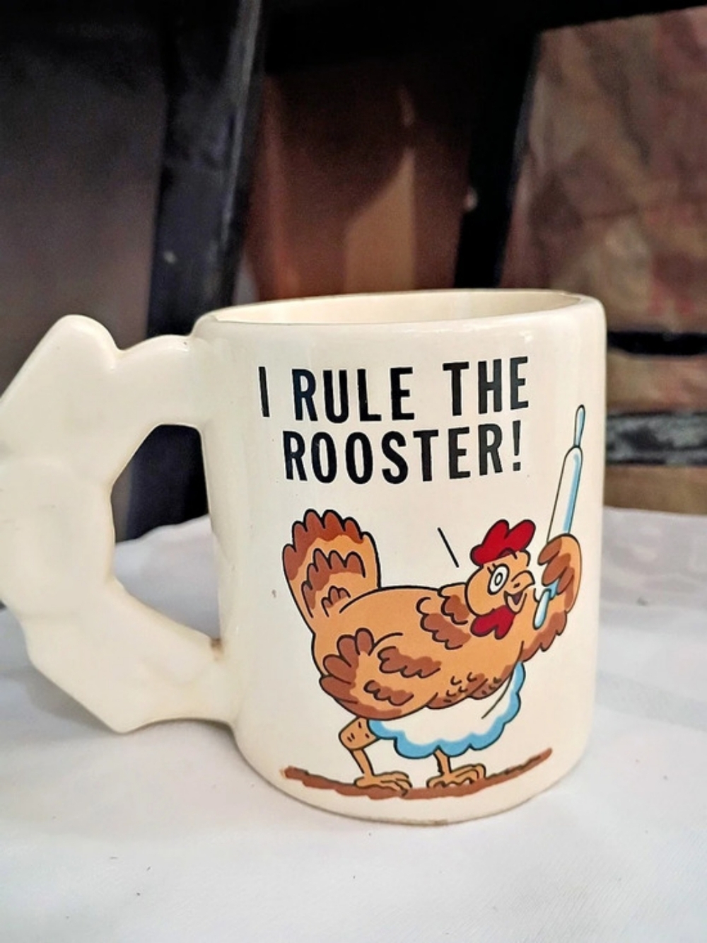 Vintage “I Rule the Rooster” Mug – 1986